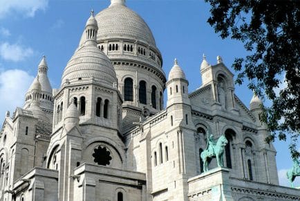 white domes of sacre couer basilica in paris