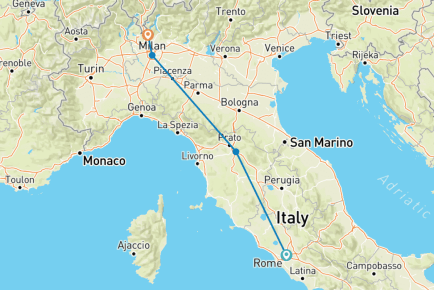 Rome to Milan Tour Package