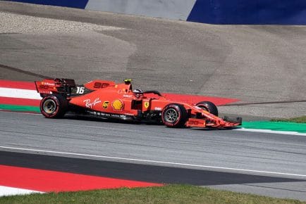 red car in F1 Austrian Grand Prix Official race held at Red Bull spielberg austria