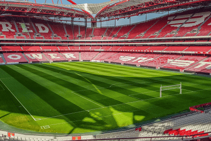 empty football stadium do luz of sl benfica in lisbon portugal