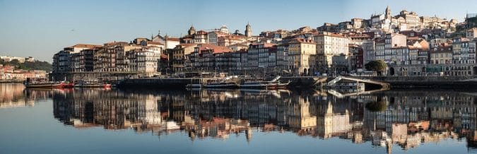 view of the city of porto portugal from across the river