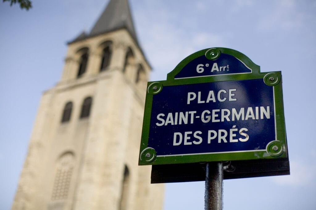 Saint-Germain-des-Prés road sign