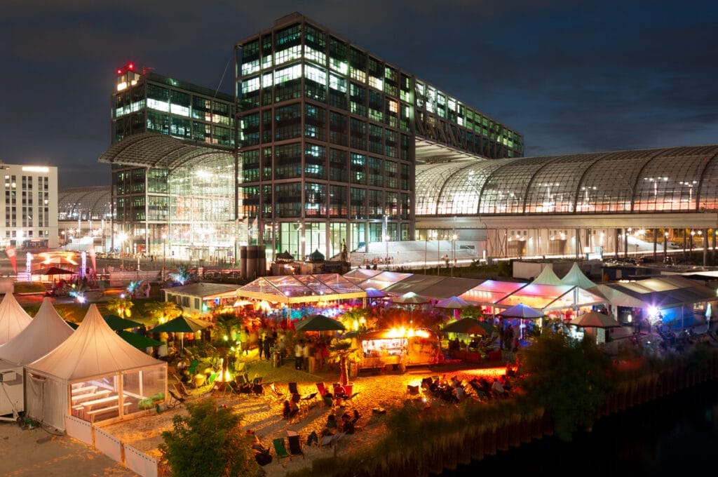 One of the very popular clubs in Berlin in front of the Central Station.