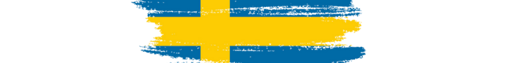 Row of flags over Swedish annual holiday celebration in Stockholm.